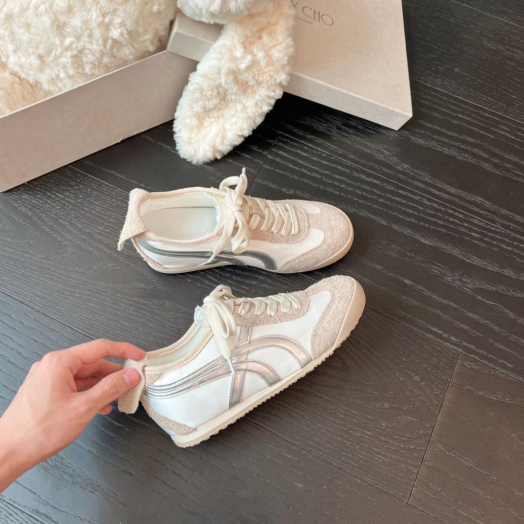 Sheepskin~ Grape Mom 4.5cm Soft Collapse Inner Height Increase Silk Color Matching, Stepping On Heels Forrest Gump Shoes Casual Shoes Women's Ge