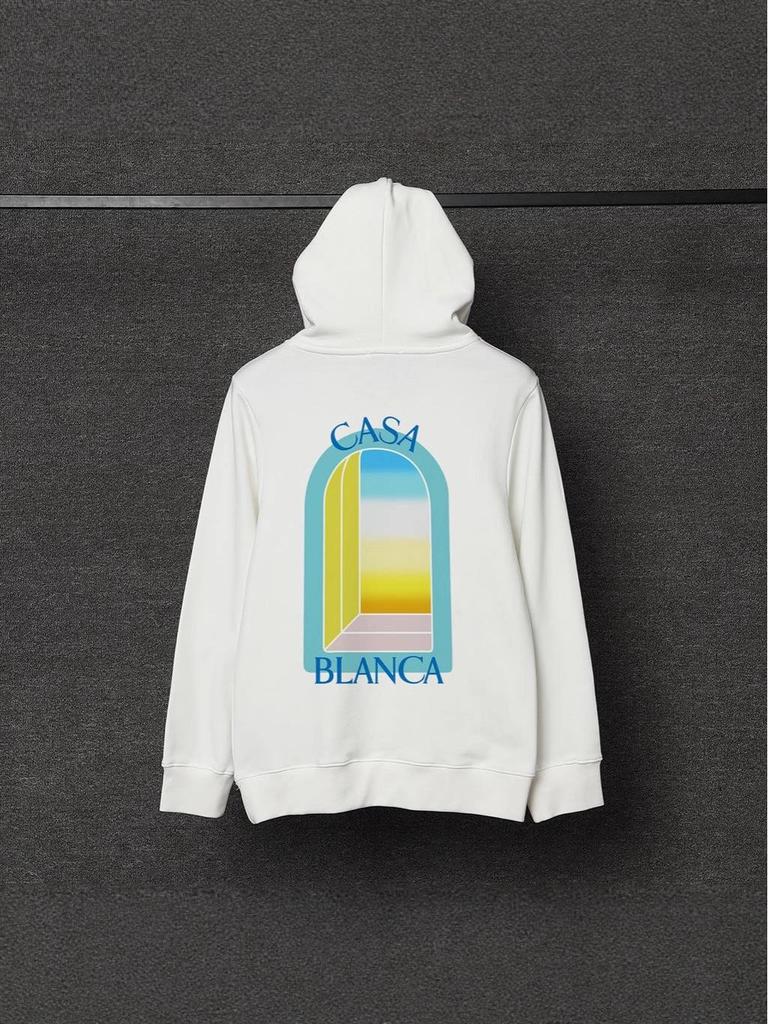 Casablanca Unisex Letter Print Long Sleeve Sweatshirt