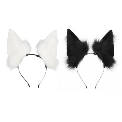 Anime Stirnband für Party Japanischer Hundeohr Haarreif Mädchen Halloween Verkleidung Haarband Kostüm Maskerade Kopfschmuck