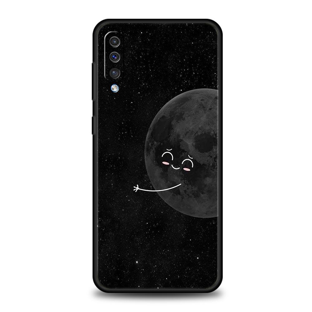 Couple Cartoon Aesth Sun Moon Case For Samsung A54 A52 A24 A14 A50 A70 A10 A40 A20S A20E A06 A12 A22 A34 A42 5G A04s A16 Cover