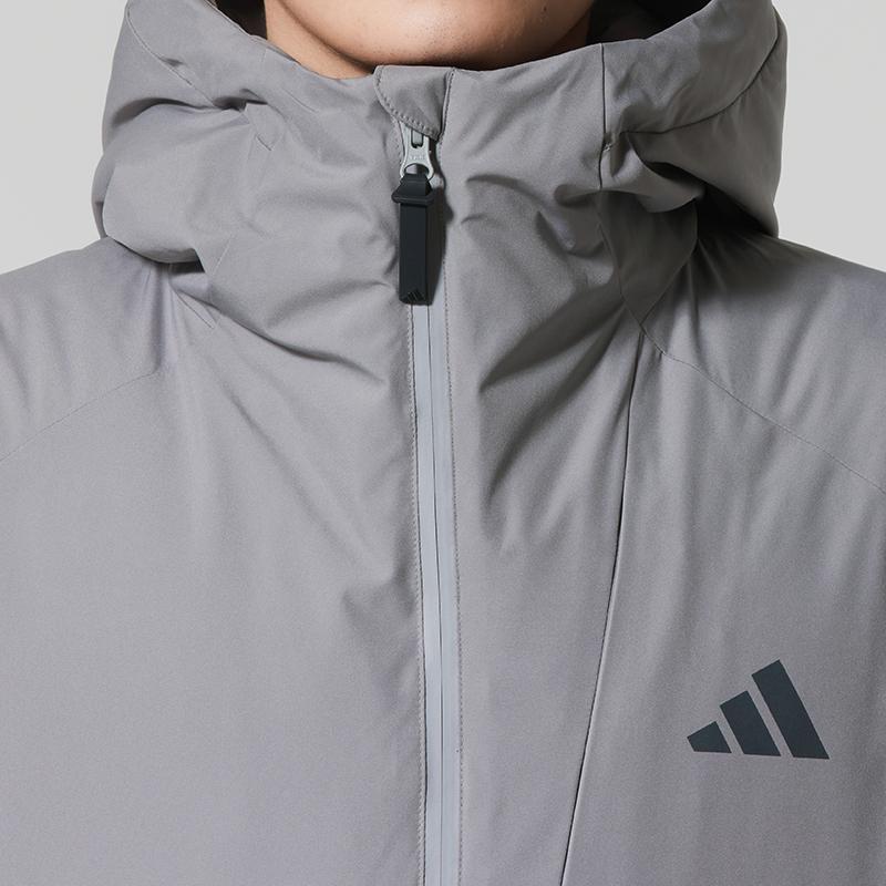 adidas Hooded Sports Casual Zipper Long Sleeve Down Jacket Men Outerwear KQ5503