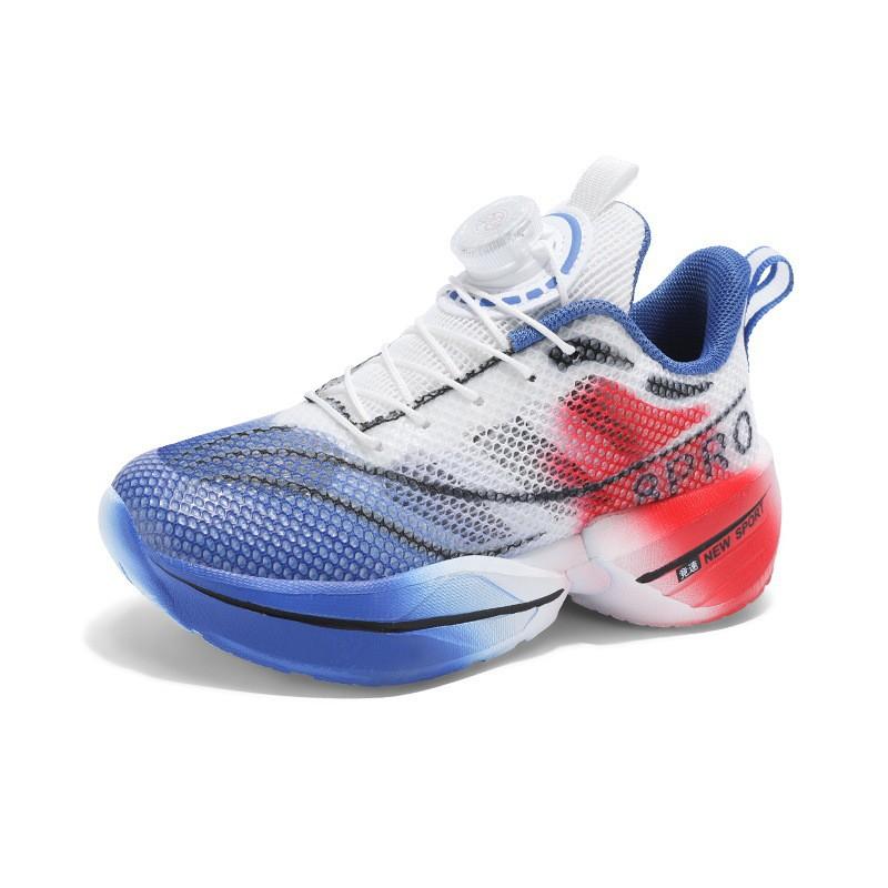 Boys Running Shoes Kids Teens Lightweight Breathable Mesh Sneakers With Rotating Buckle Fall