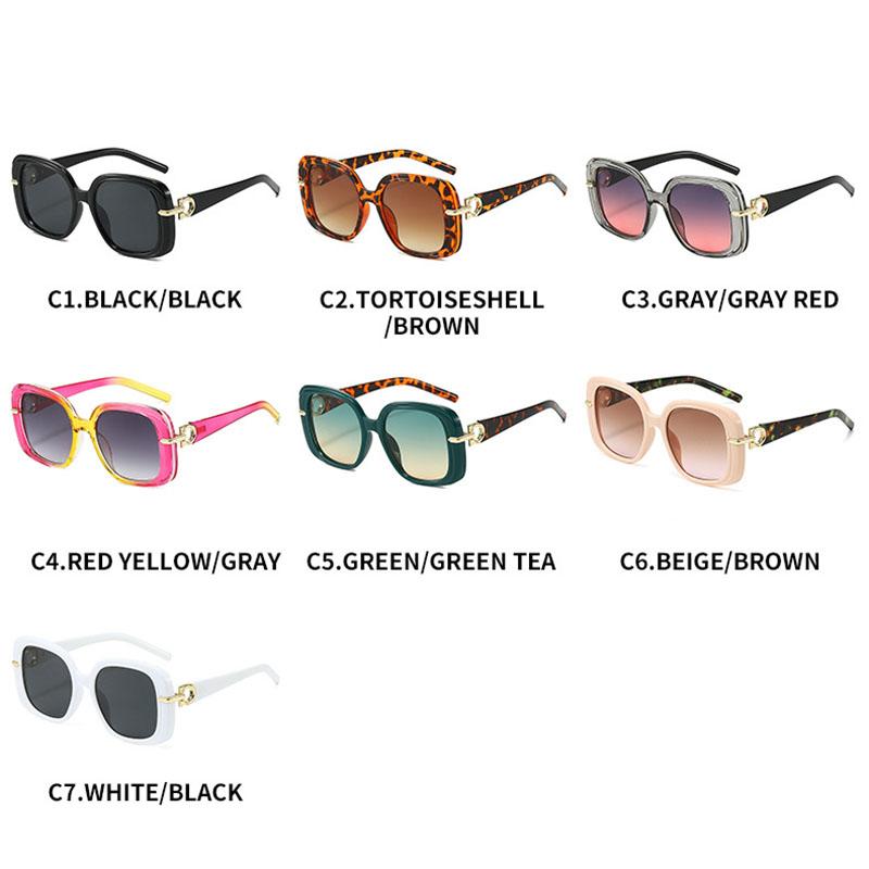 Vintage Oversized Square Sunglasses Women For Men Luxury Brand Designer Sun Glasses Punk Popular Big Frame Elegant Shades Uv400