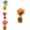 Saxophone Sunflower Plush Toy With Singing And Dancing Functions For Kids Gift