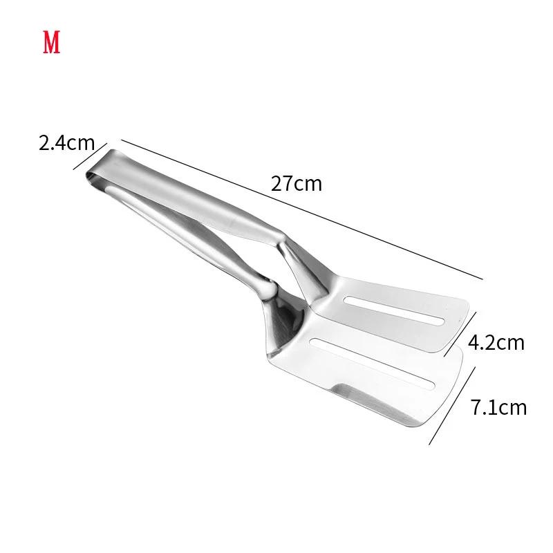 Stainless Steel Frying Shovel Clip Multifunctional Steak BBQTongs Pancake Fried Pizza Steak Fish Spatula Bread Kitchen Tool