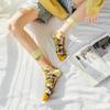 Creative Harajuku New Product Crystal Silk Tide Socks Funny Sunflowers Thin Glass Silk Tube Women's Trendy Socks Female