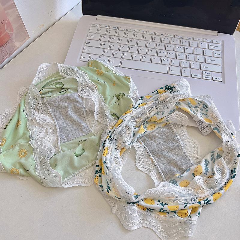 Damen Unterwäsche Bedruckte Slips Atmungsaktiver Komfort Sexy Panties Passend 50 kg bis 100 kg