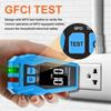 Color Screen Outlet Tester LCD Display Receptacle Tester GFCI Tester  Standard Electrical Outlet