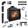Cast Iron Fireplace Insert ANTEK DECO 10kW KRATKI Ø180 Mounting Kit