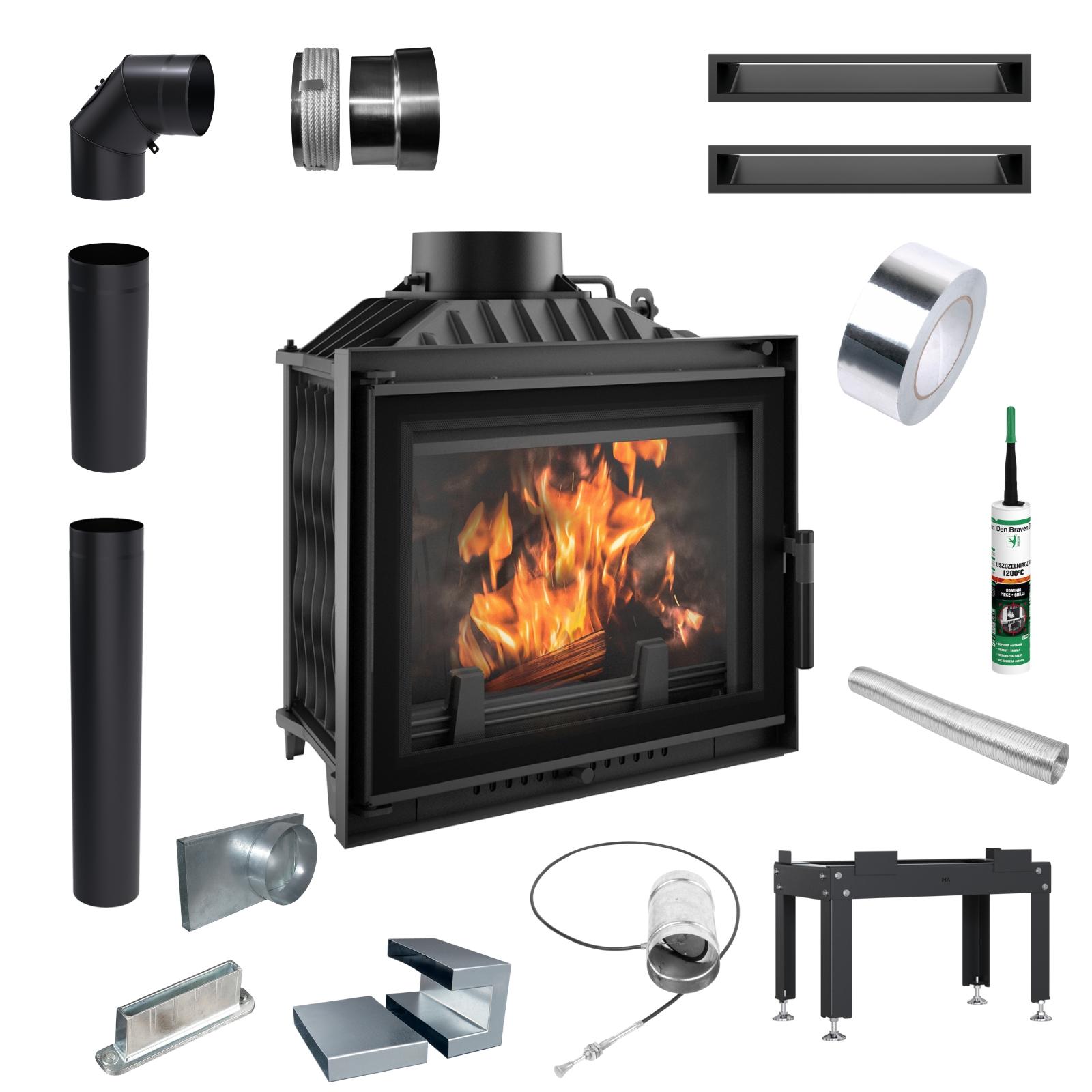 Čuguna kamīna ieliktnis ANTEK DECO 10kW