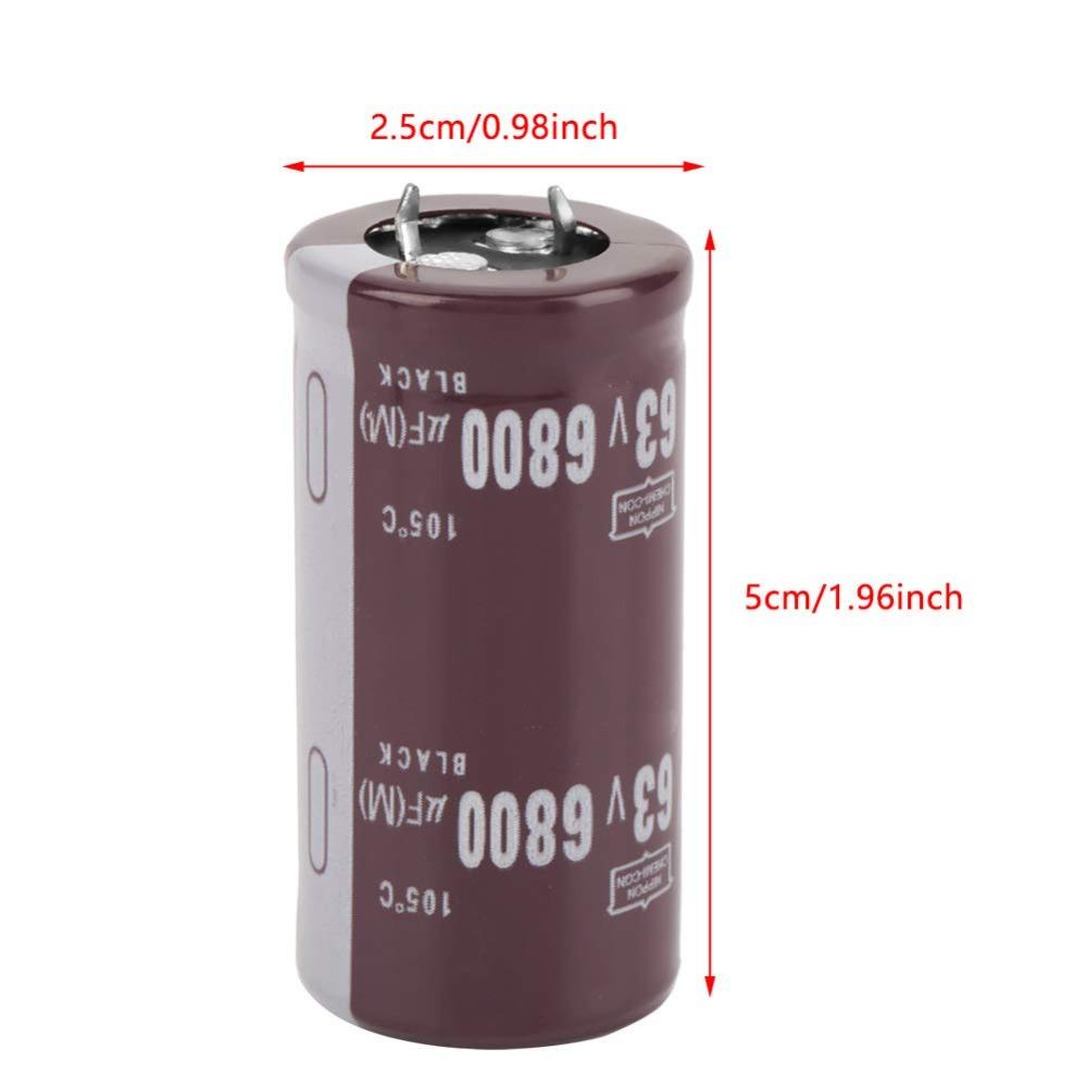 2PCS 6800uF Capacitance Snap in Capacitor 63V Voltage Rating Filtering Capacitor