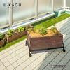 Takasho Flower Stand, Terrace Planter Stand with Casters [MSF-31], Black, Approx. 73cm Wide X 30cm Deep X 15cm High