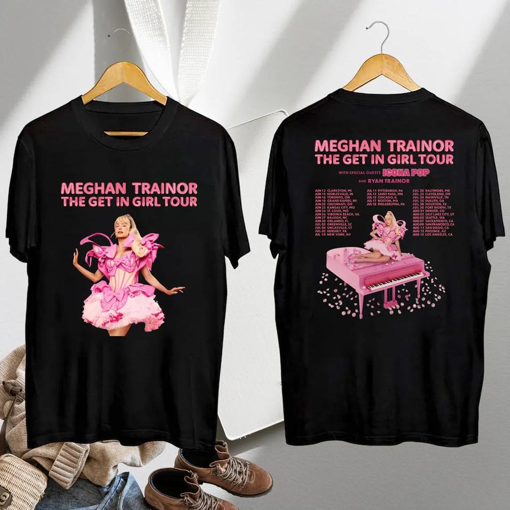 Meghan Trainor 2026 the get in girl tour HOT NEW black T-shirt All sizes 1F2552 Unisex T-Shirt L