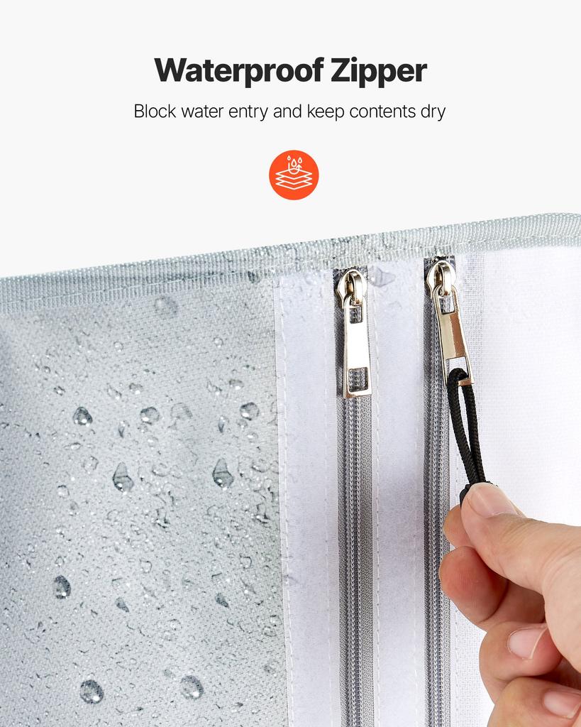 VEVOR Fireproof Document Bag, 1200 Degrees F Heat Insulated Fireproof & Waterproof Bag with Smooth Zipper
