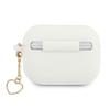 Guess Guaplschsh Airpods Pro Cover Biały/White Silicone Charm Heart Collection