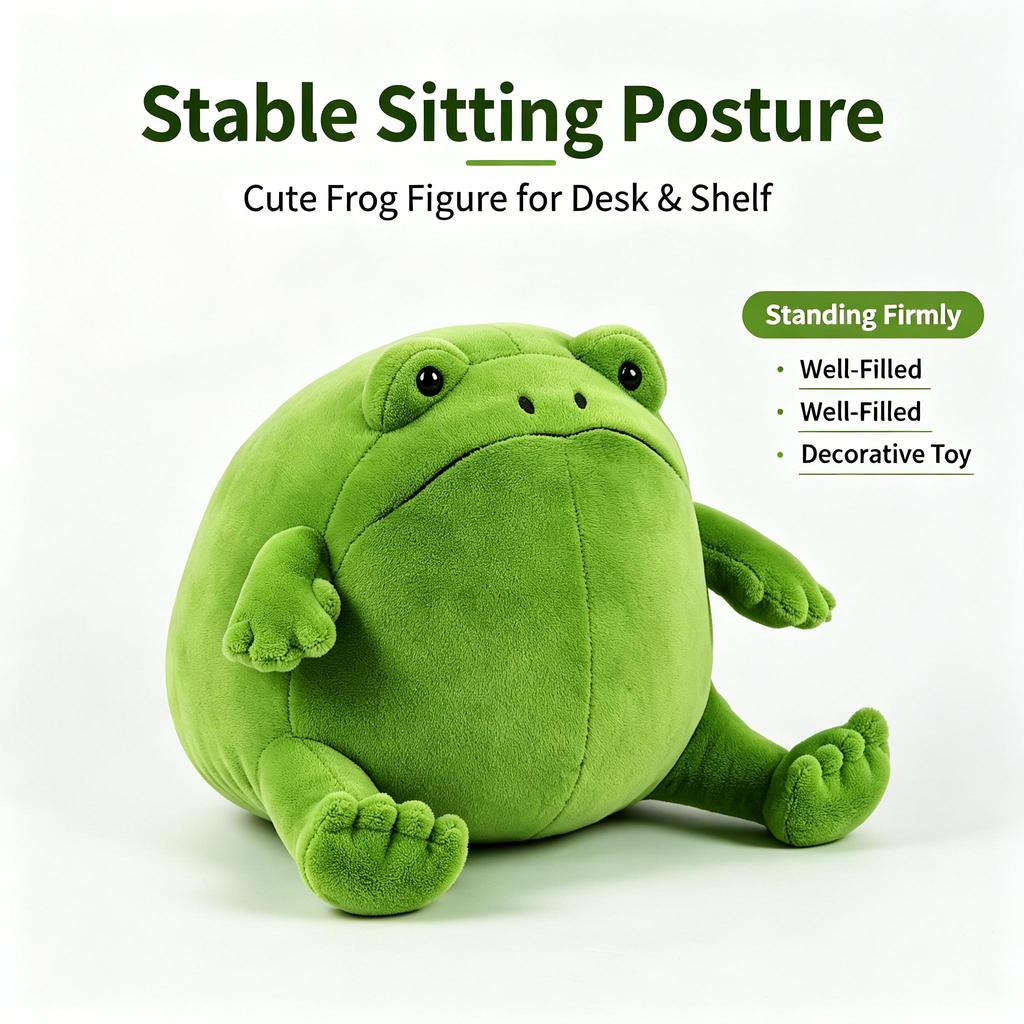 Süßes Hässlich-Süßes Frosch-Stofftier, Weiche Regen-Frosch-Stoffpuppe gefüllt mit PP-Baumwolle, Dekokissen für Zuhause Schlafzimmer 20cm