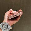 For iPhone 17 Pro Case Black Lens Frame Metal Paint Finish PC + TPU Phone Back Cover with Wrist Strap