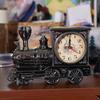 Vintage Table Clock Plastic Desktop Clock Desk Sculpture Train Alarm Clock  Home