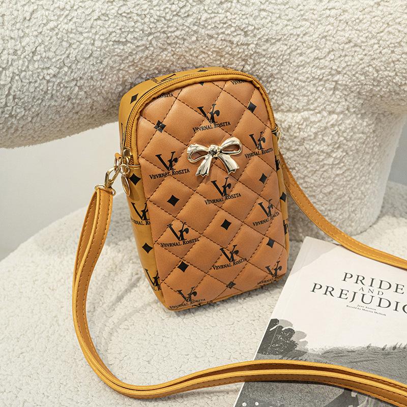 Retro printed shoulder bag new women's bag bag women's high-end mobile phone bag