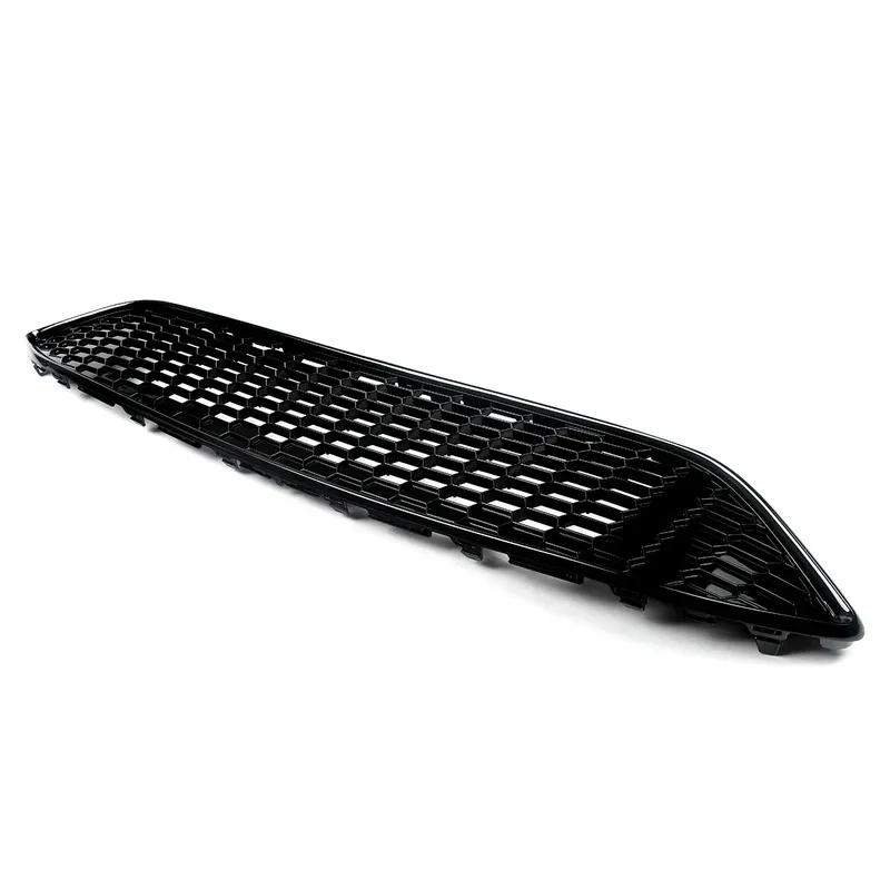 Front Upper Bumper Grille For 2015-18 Ford Focus S SE RS Gloss Black Honeycomb
