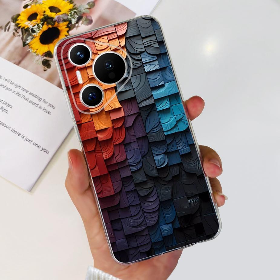 Für Huawei Pura 70 Hülle Niedliche Cartoon Bemalte Abdeckung Klare Silikon Handyhülle Für Huawei Pura 70 Pro Plus Pura70 Pro + Weiche Hülle