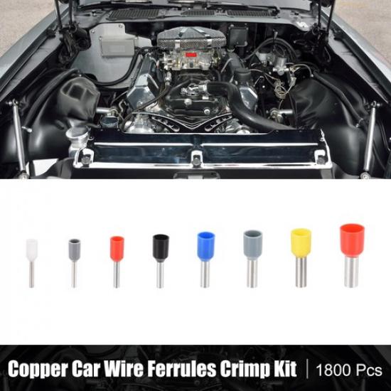 1800pcs Ferrule Crimping Tool Kit Wire Terminals Crimping Connectors 8-22 AWG