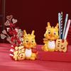 Resin Desktop Decor Delicate New Year Dragon Figurine for Living Room Office Hotel