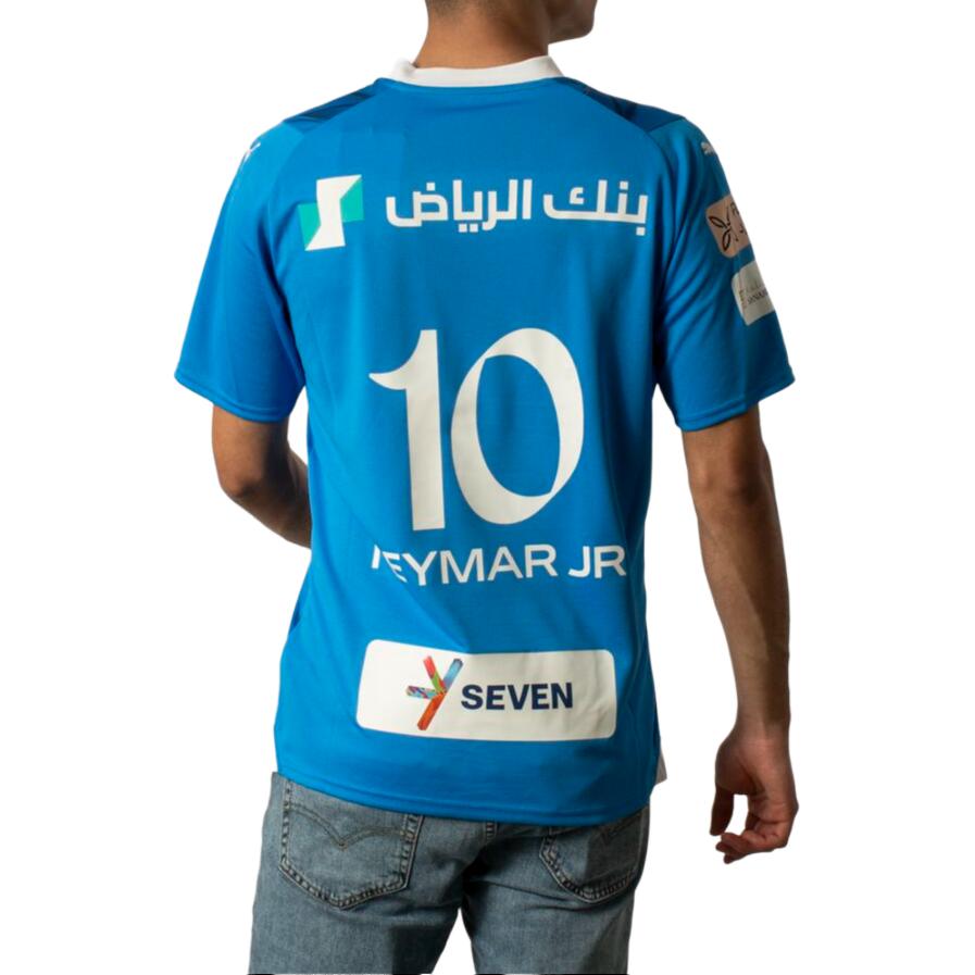 Puma Al Hilal Home Football Jersey Neymar Jr Replica With Letter Print and V-Neck Men Tops Ignite-Blue 780045-01