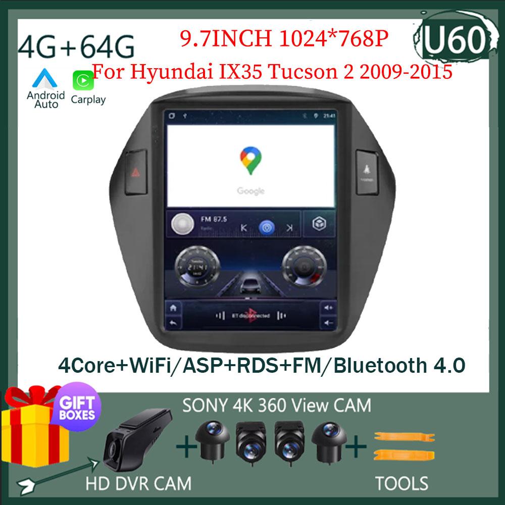 9.7 Inch For Hyundai IX35 Tucson 2 2009-2015 Car Radio Android Auto Multimedia Video Player GPS Navigation 5G WIFI No 2din DVD