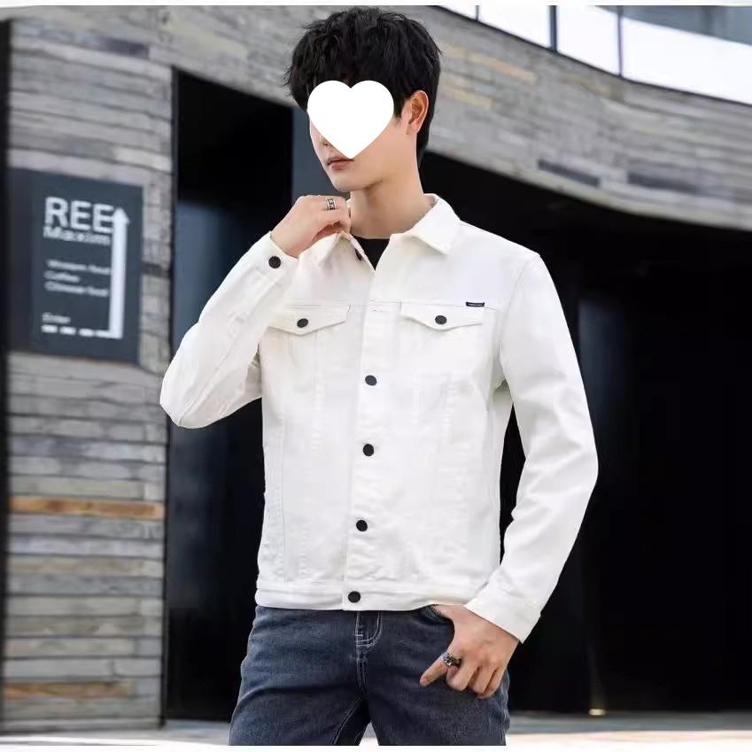 Men's Spring/Autumn Korean Style Denim Jacket - Trendy Loose-Fit Cotton Casual Jacket