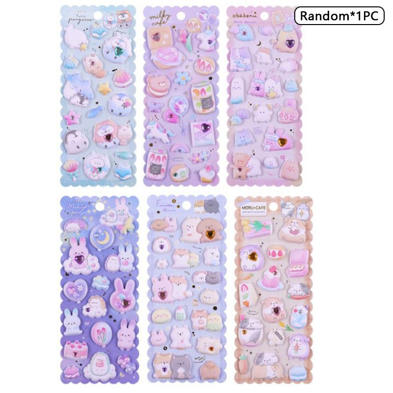 3D Cartoon Animal Stickers Kawaii 3D Decoration Stickers Stationery Sticker Scrapbook Sticker Decals DIY Phone Case Sticker