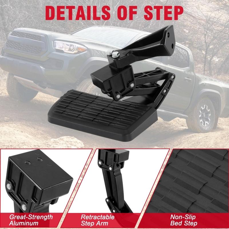 Retractable Truck Tailgate Bed Step For Toyota Tacoma 2012-2022 PT392-35100 Rear Truck Bed Exterior Pedal Durable Aluminum alloy