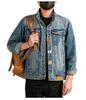 Xintang Mens Retro Heavy Industry Denim Jacket – High Street Turn-Down Collar Shirt Jacket 2025, American Loose Fit Top