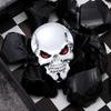 Skull Car Emblem Decal Metal Sticker Emblem Decal Motorcycle Car Skull Accessories (Silver)