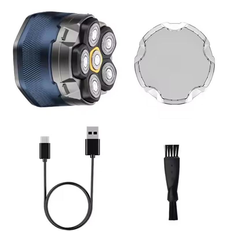 

Роторная 6D Электробритва Мощный Аккумулятор Водонепроницаемая Электробритва со Светодиодным Дисплеем Триммер для Волос для Лысых Мужчин