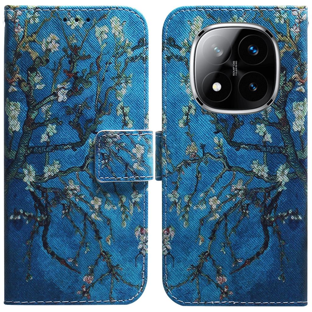 For Xiaomi Redmi Note 14 Pro 5G/Poco X7 5G Wallet Case Pattern Print Leather Phone Cover