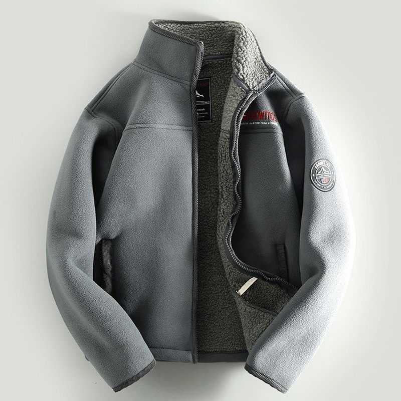 Thickened Winter plus Size Warm Berber Fleece Stand Collar Outwear
