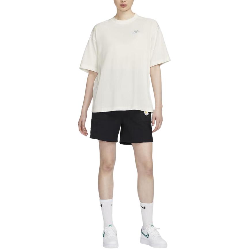 Nike Sportswear Drop Shoulder Sleeve T Shirt Women's Sail White HJ9427-133