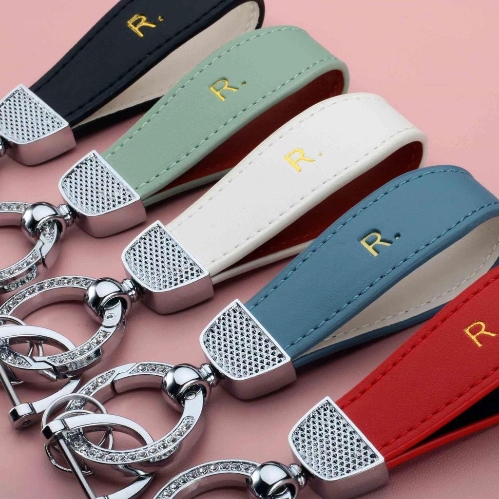 Luxury Rhinestone Key Pendants: Stylish for Men's and Women's Keychains, Ideal for Cars, Electric Vehicles