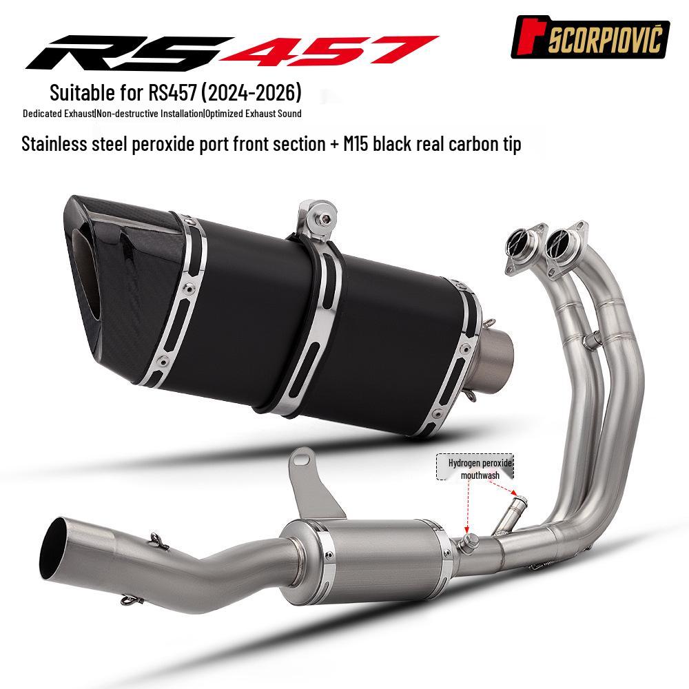 Aprilia RS457 Stainless Steel Dual Outlet Full Exhaust System