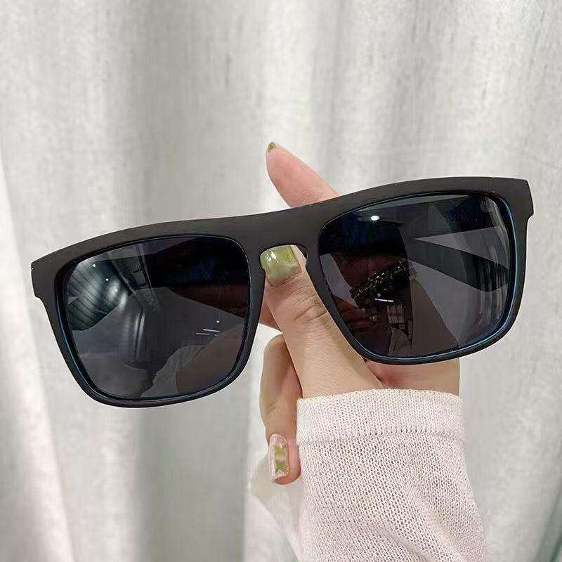 2PCS Fashion Sports Sunglasses Polarized Driving Sun Glasses Man Fishing Glasses Square Frame Metal Men and Women UV400 Eyewear