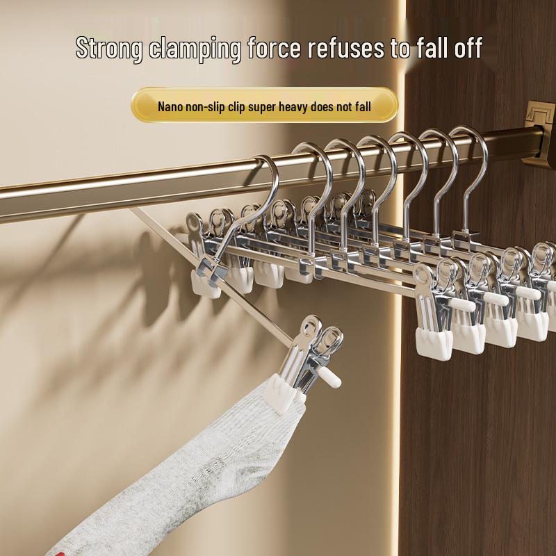 Strong No-Mark Trouser and Skirt Hanger Clips for Drying and Storage