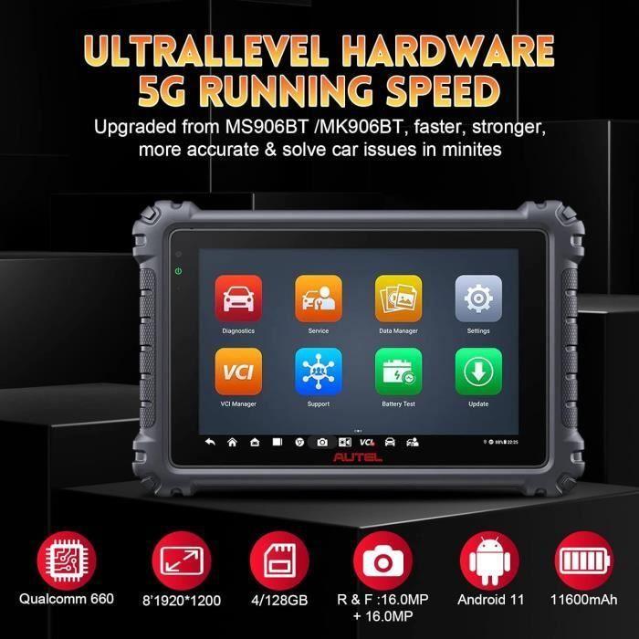 Autel MaxiCOM MK906 Pro Valise de Diagnostic Codage ECU, Bi-directionnel 36 Services Identique à MS906 Pro/Maxisys Elite