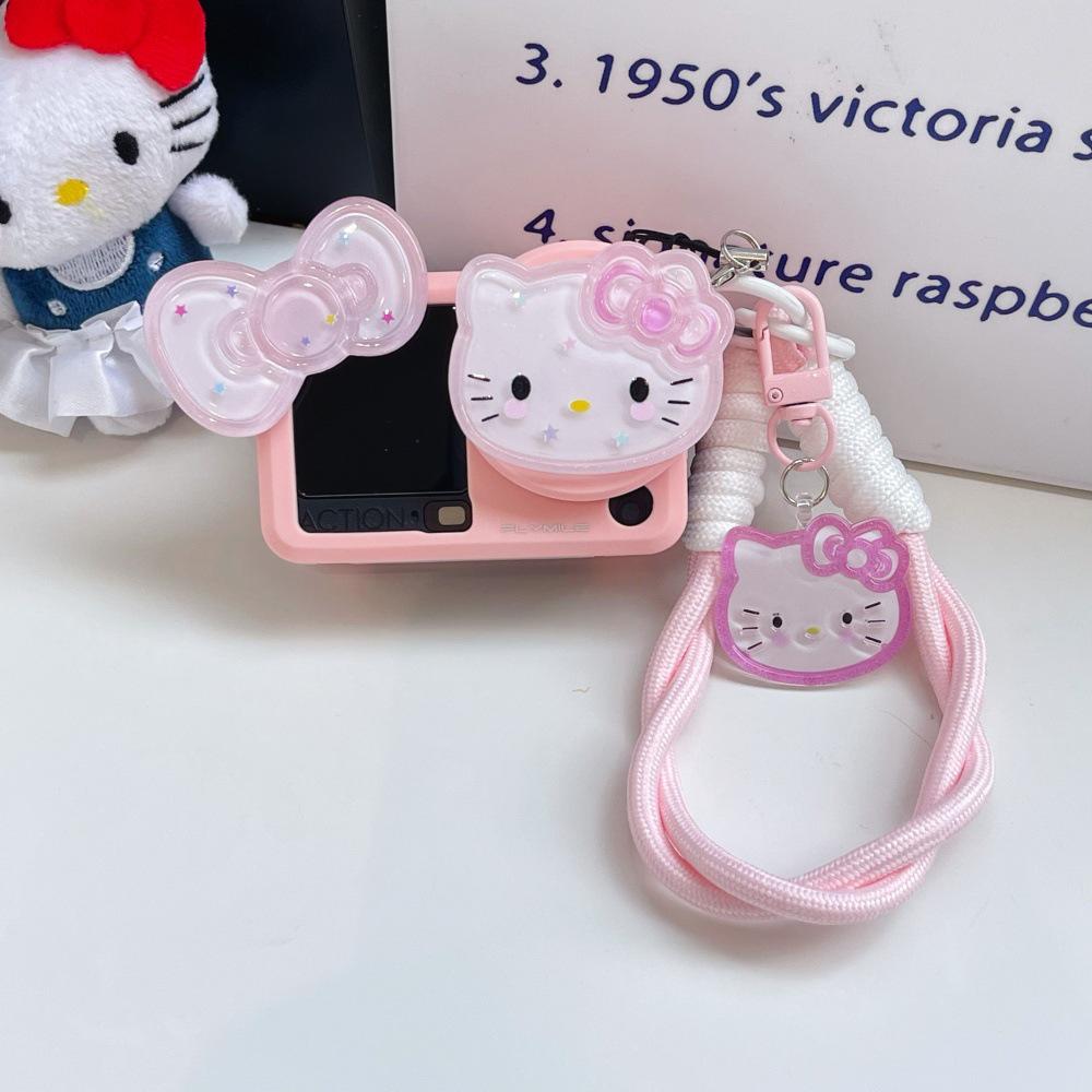 Epoxy Kitty Cat Case for DJI Action 3/4/5 PRO - Cartoon Protective Cover with Lanyard DJI Action 5 PRO
