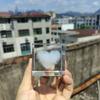 Crystal Transparent Glass Stone Carved Clouds Dandelion Rain Sun Love White Embryo Decoration. Best Choice for Gift Giving