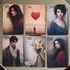 Carte Lenormand Silbernacht, 9*6cm 76 Pezzi Carte per Divinazione Stile Pittura a Olio Vintage Doppia Embossatura Dimensioni Portatili