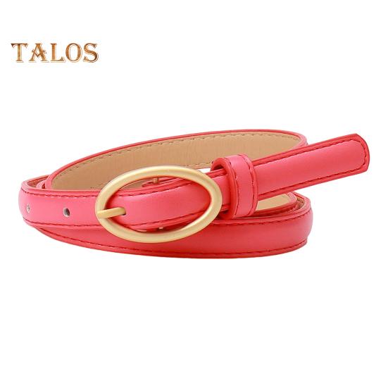 

Женский ремень с металлической овальной пряжкой, декором и несколькими отверстиями, регулируемая длина, пояс из искусственной кожи, аксессуар для рубашки или свитера арбуз красный