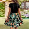 Girl Summer Dress  Solid Color & Print Sleeveless Dress With Pocket Casual Dress Shorts Sleeve Party Dress