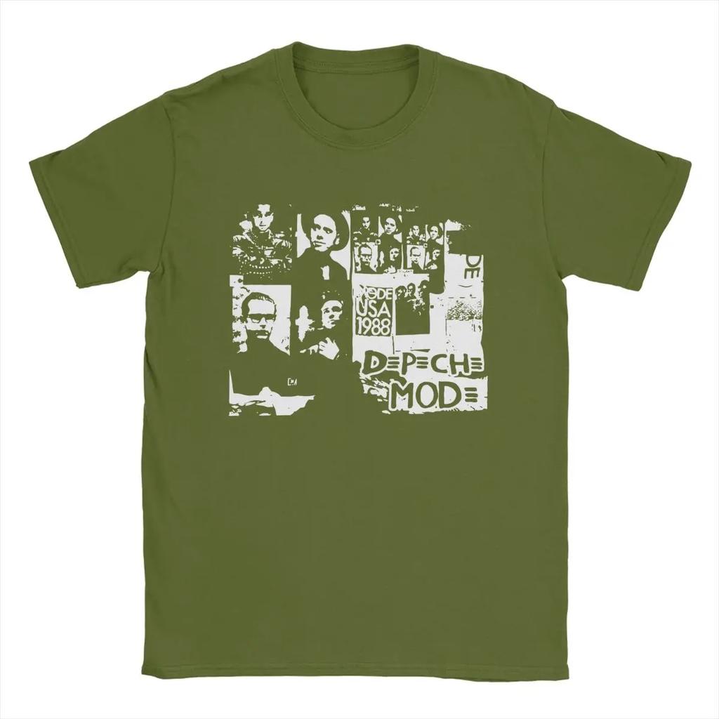 Fun Depeches Cool Modes T-Shirts for Men Round Neck Pure Cotton T Shirts Short Sleeve Tee Shirt Printed Clothing