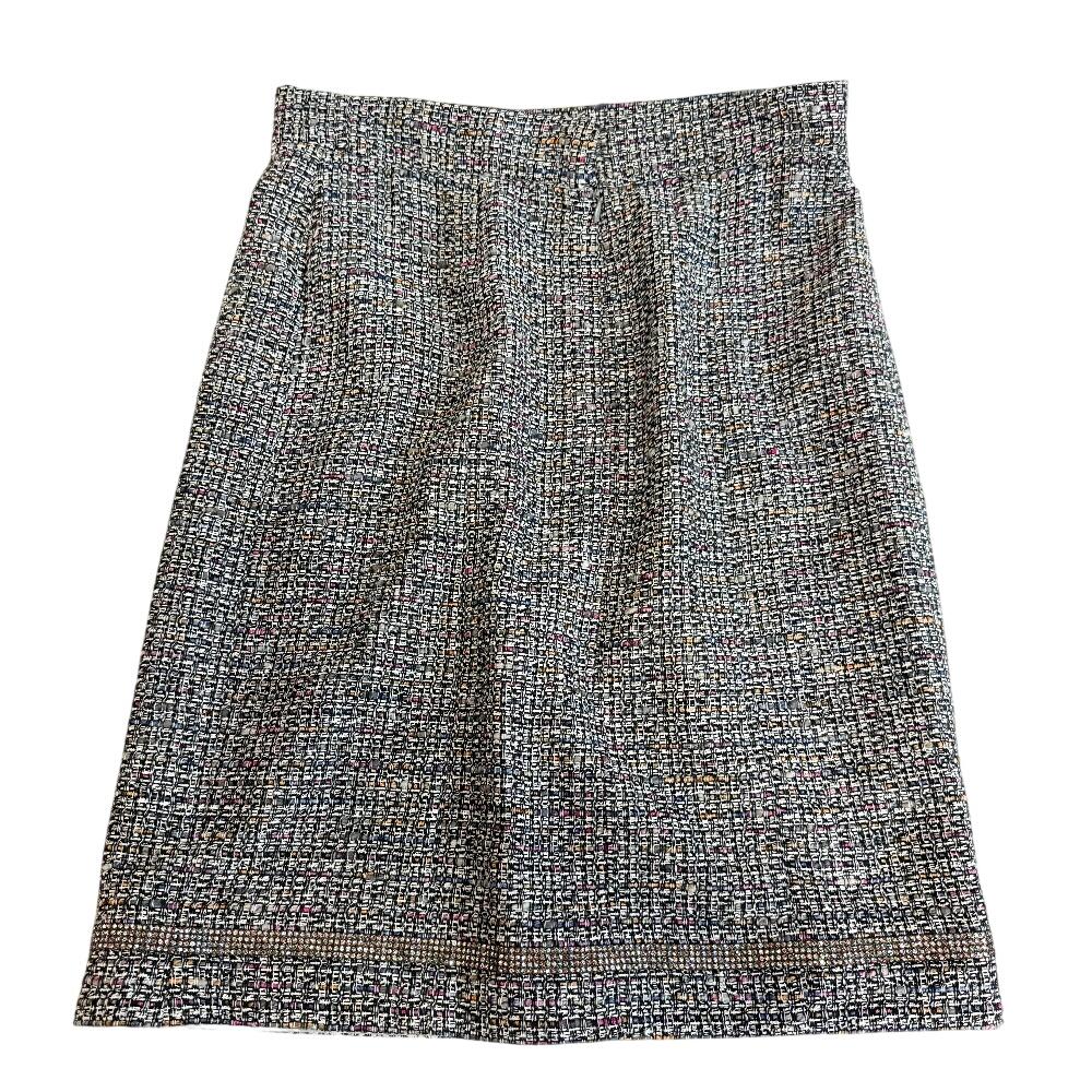 CHANEL P41038V29665 wool acrylic skirt gray acrylic Used